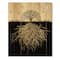 Designart - Tree Silhouette With Roots - Traditional Print on Natural Pine Wood